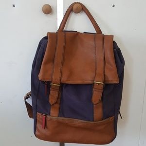 ALDO Canvas & Leather Backpack